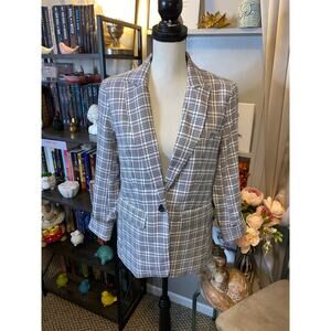 Tahari Womens Size 8 Plaid Career Professional Work Blazer Jacket NWT $118